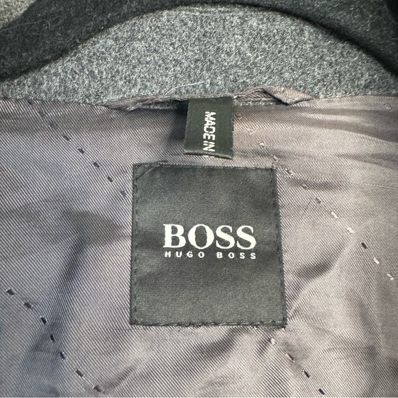 Boss By Hugo Boss Chester Wool Cashmere Coat Mens 46R Gray Jacket - Picture 9 of 9